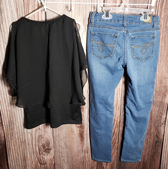 (015) Girls: 7/8-8 Jordache/Bobbie Brooks 2pc Outfit- AB1 - Picture 2 of 11